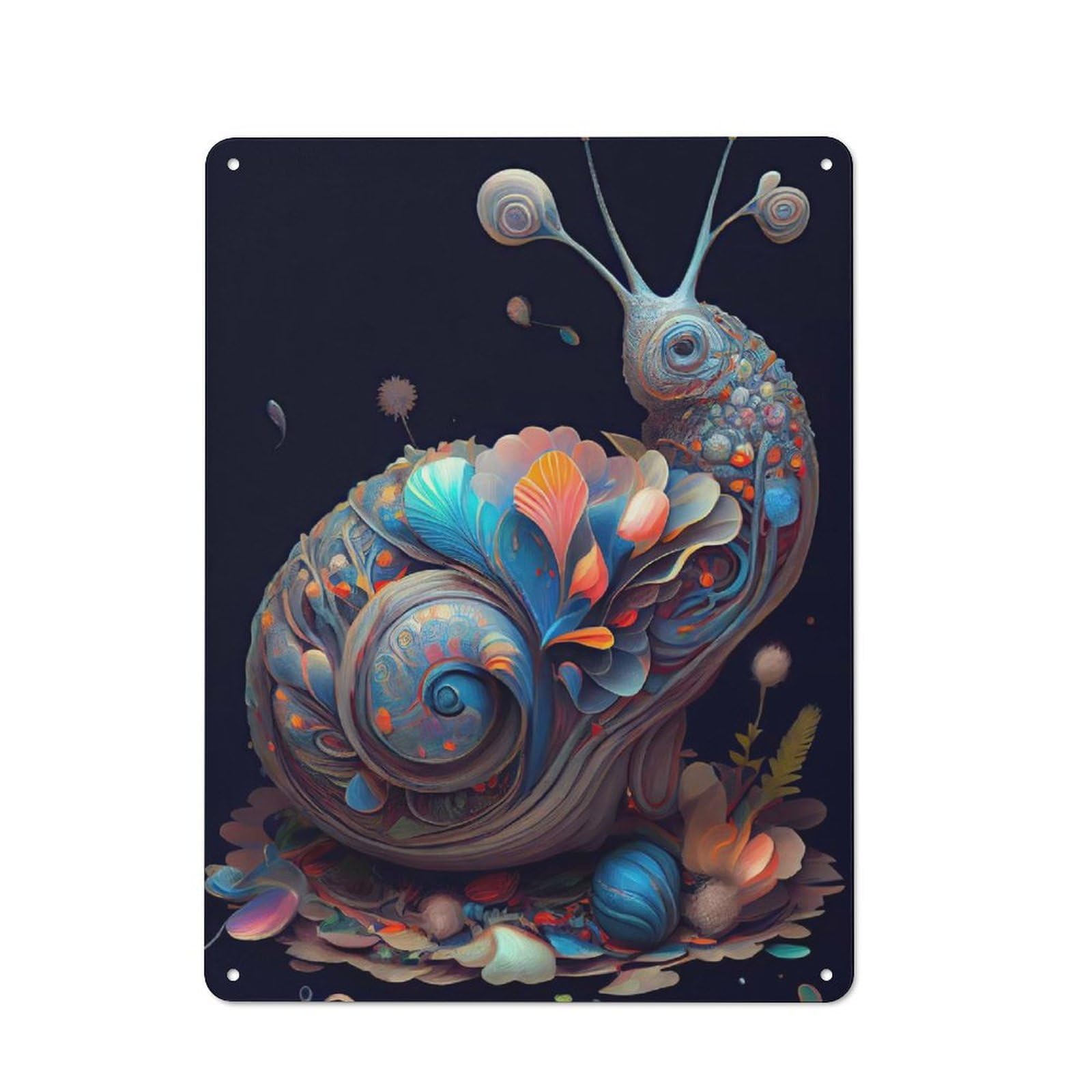 Junmoney The Patient Snail Rustic Tin Sign 40X30cm Featuring For Bar Or Restaurant, A Housewarming Gift For Bar Decor Enthusiasts