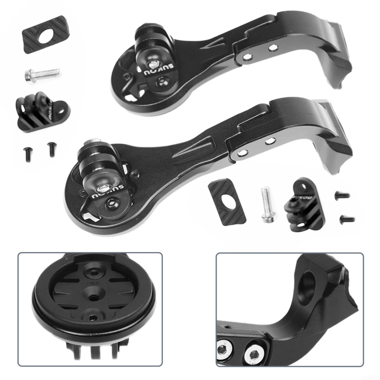 Supporto per computer da bicicletta, per Garmin per Trek Madone SLR7/9, Wahoo e Bryton, accessorio da ciclismo compatibile con fotocamera sportiva (lungo)