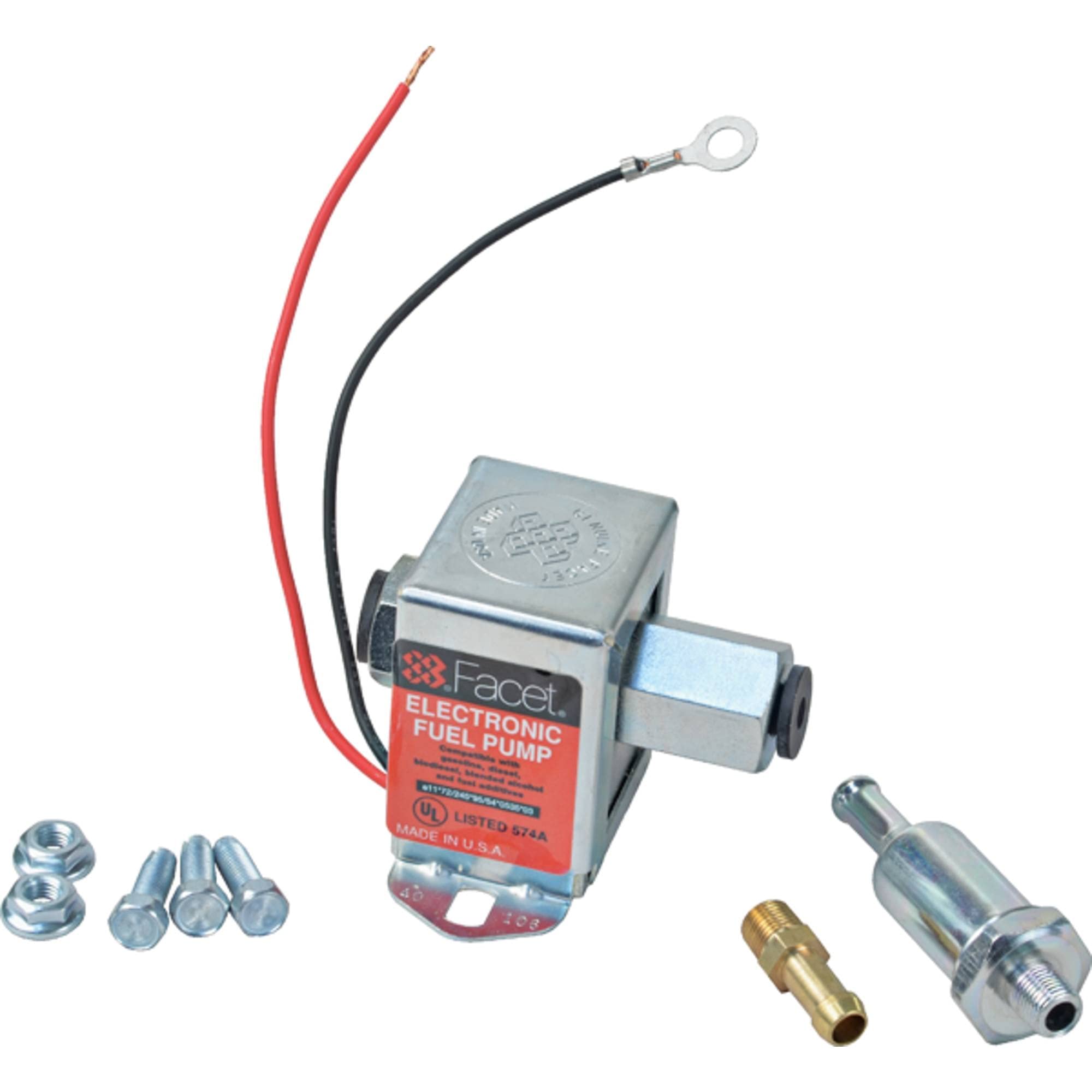 DB ElectricalFacet-Purolator Facet FPF-FEP12SV Solid State Fuel Pump Kit 12V, 4-7Psi, 12" Min Dry Lift, 32 Gph