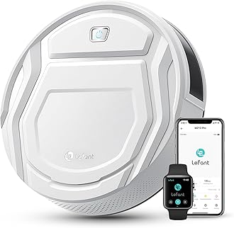 M210 Robot Vacuum Cleaner, 2200Pa Strong Suction, 7.8cm Thin 28cm DIA, Automatic Self-Charging Small Robotic Vacuums, Wi-Fi/App/Alexa Control, Ideal for Pet Hair Hard Floor and Carpet