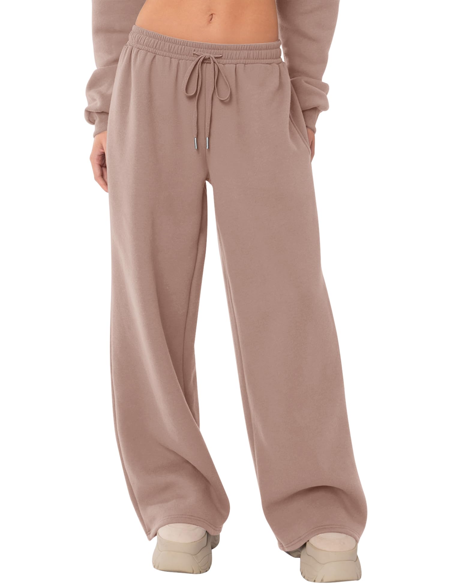 Rapbin Jogginghose Damen Baumwolle Sporthose Weites Bein Freizeithose | Baggy Yogahose Herbst Winter Sweatpants Lang Trainingshose Sweathose