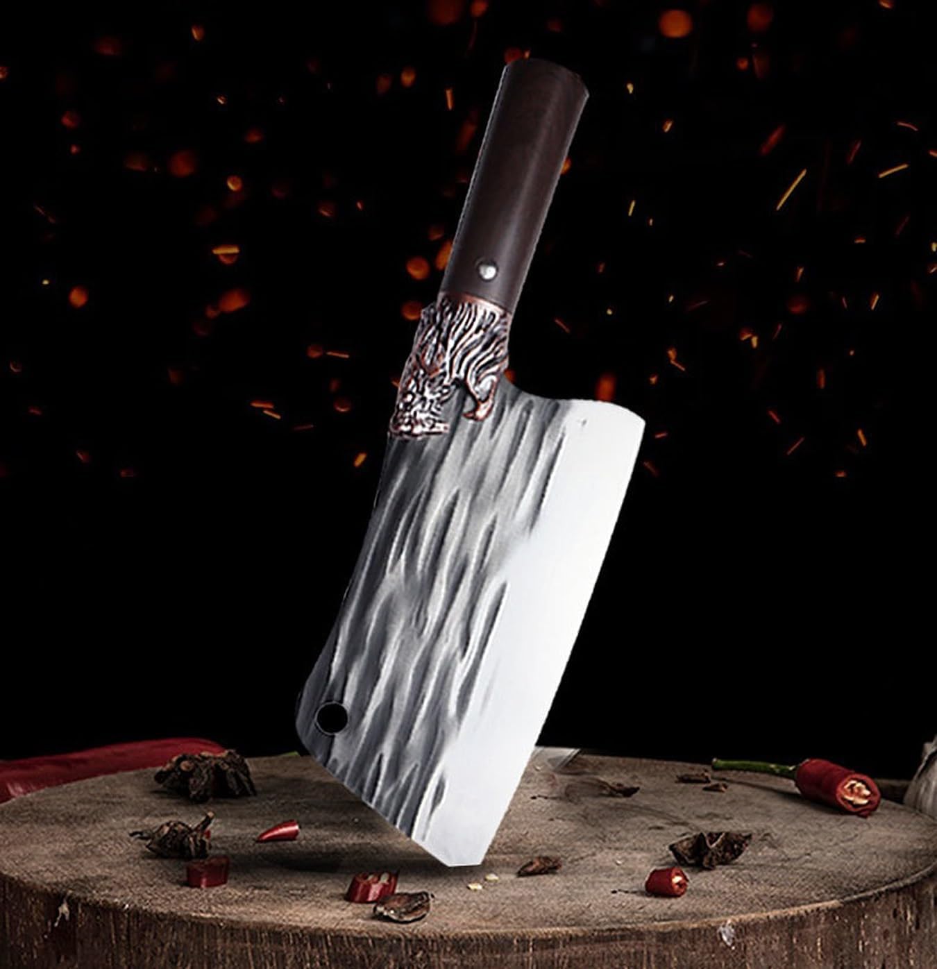 Meat Cleaver,Cleaver Knife Kitchen Knife With Ergonomic Handle Sharp Strong Meat Fish Vegetable Chef Knife 4Cr13 Stainless Steel Knife
