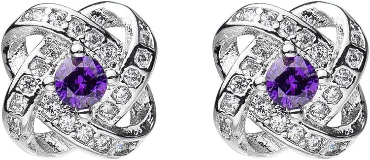 Women Earrings Stud Simple Fashion Diamond Eternal Star Zirconia Stone Jewelry Set Gift