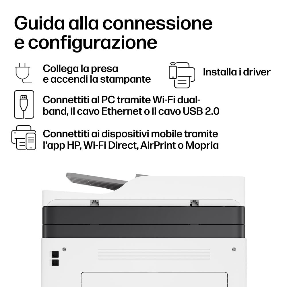 HP Color Laser MFP 179fnw Printer 6HU09A, Bianco