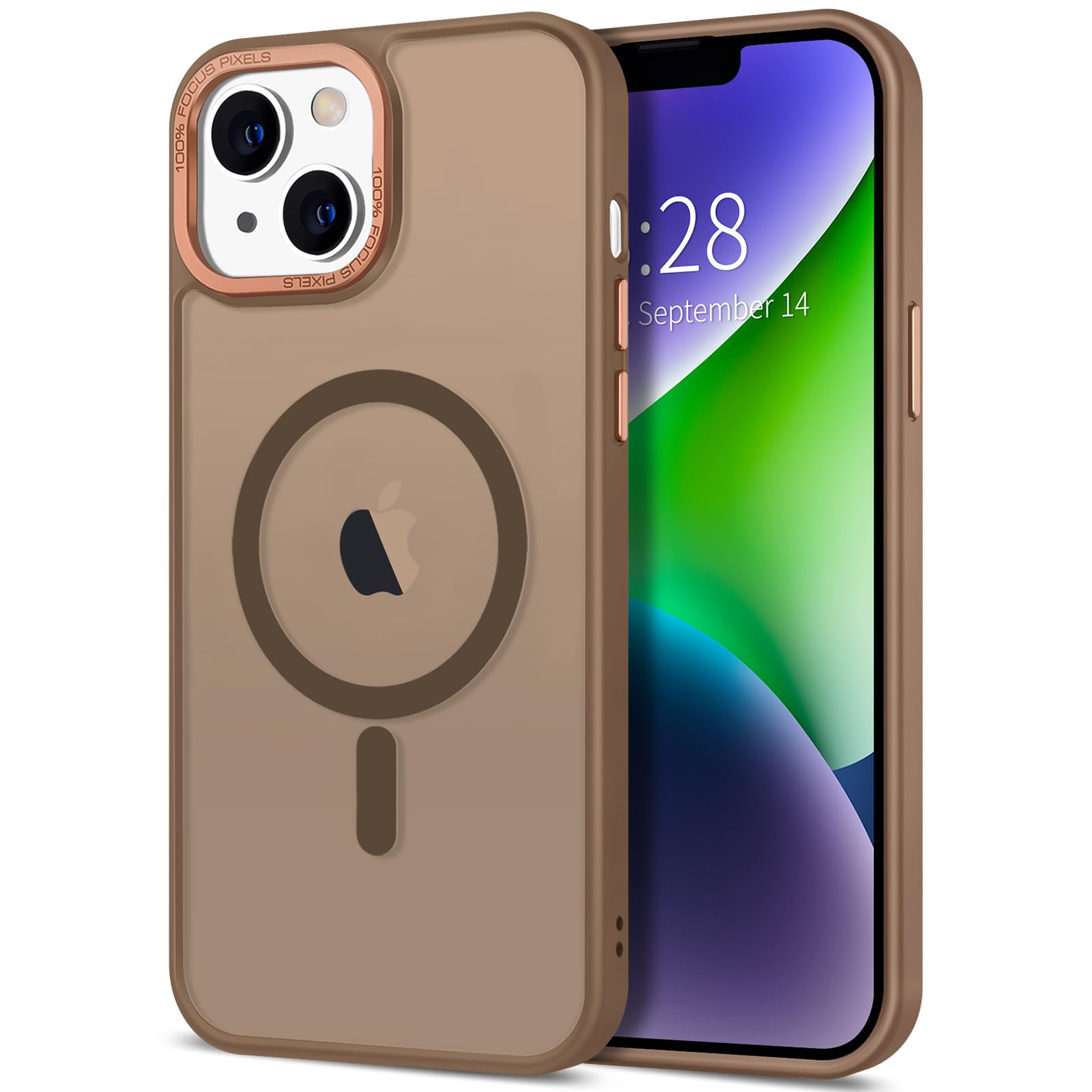 Hython Case for iPhone 14 Case Magnetic Translucent Matte Phone Cases 6.1" [Compatible with MagSafe] Thin Slim Fit Shockproof Bumper Hard Protective