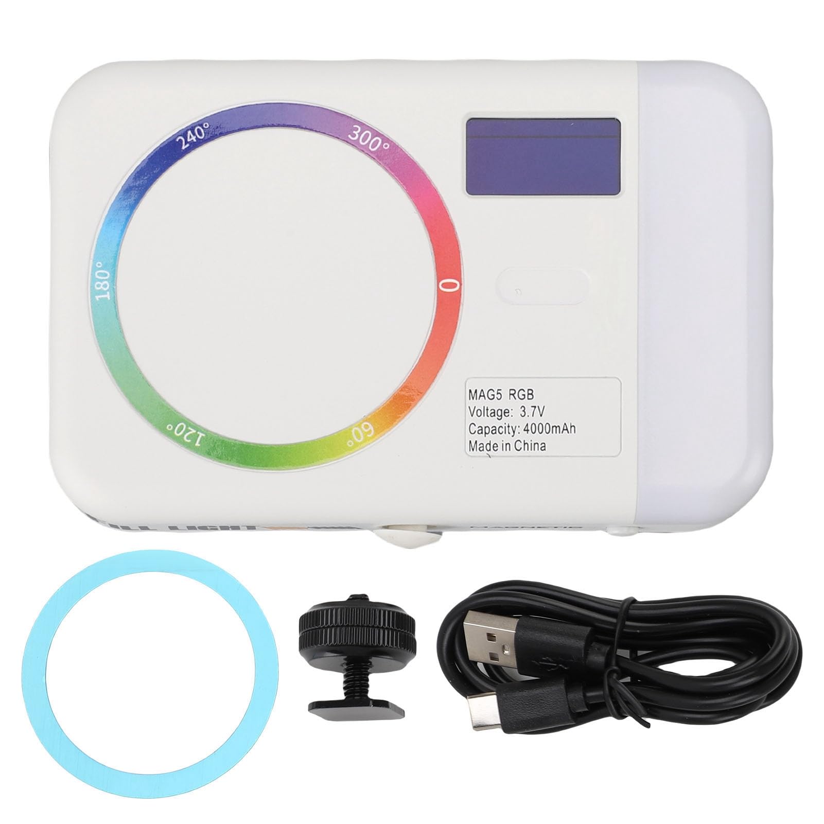 Luce Video RGB, Doppia Temperatura Colore da 2500K a 9000K con 140 Perline LED, Pannello Luminoso Magnetico Portatile per Fotocamera LED con 26 Effetti Speciali per Fotografie in Live