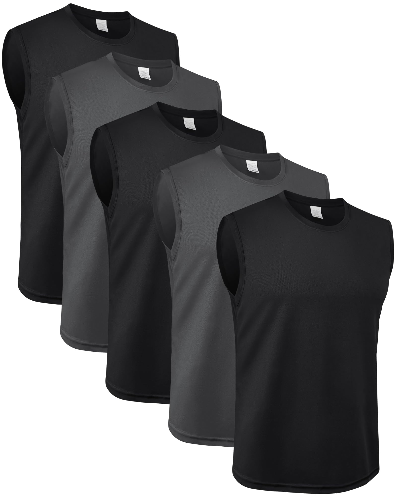 MEEYTOO Canotte Uomo,Maglie Senza Maniche Palestra T Shirt Asciugatura Rapida Sportiva per Corsa Ciclismo Fitness Vest