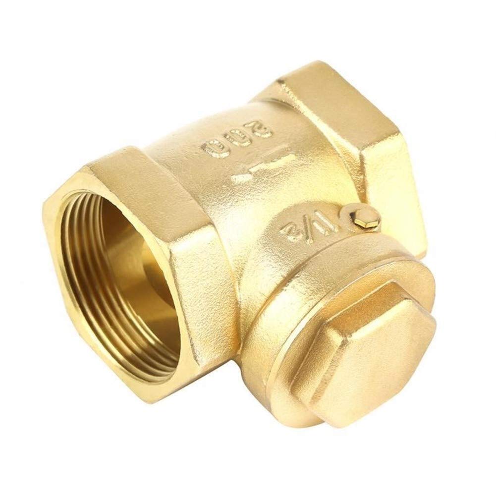 Zawór zwrotny DN40 1-1/2" z mosiężnym gwintem wewnętrznym, 232 PSI, zapobiegający cofaniu się wody.