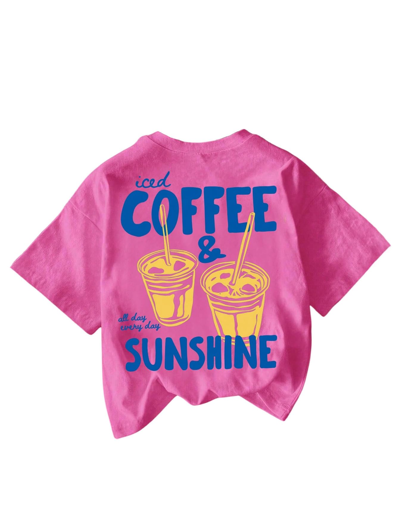 RoseSeek Women's Graphic Letter Tee Crew Neck Trendy Summer Vintage T Shirt