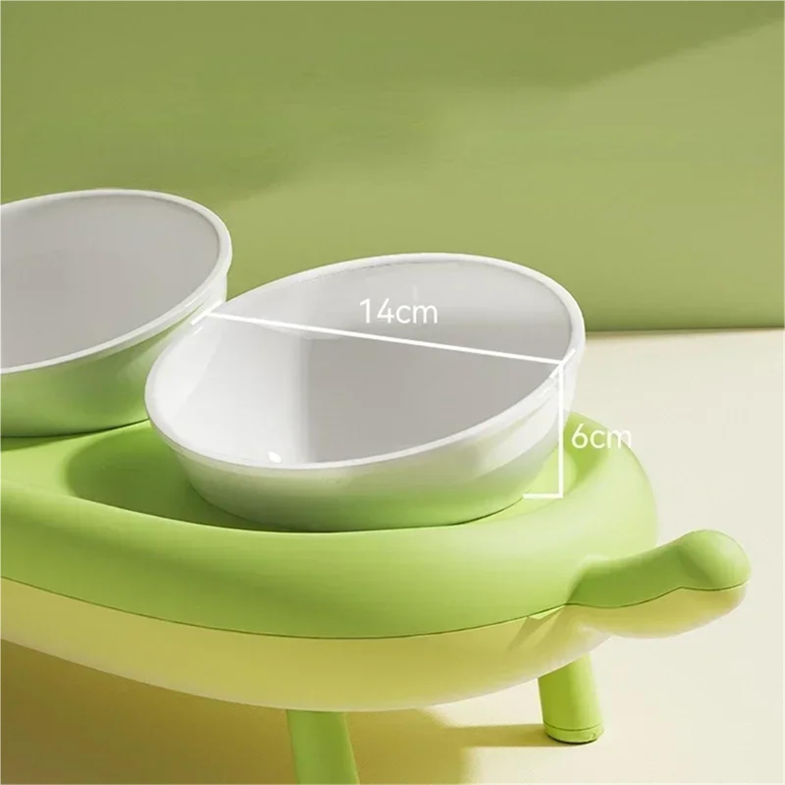 Double gamelle pliable en acier inoxydable pour animal domestique - Pour nourriture et eau - Antidérapant - Grand volume - Accessoires (vert)