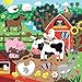 Mudpuppy Farm Friends – 25 Piece Floor Puzzle with 6 Barnyard Animal Shaped Pieces Featuring an Adorable Illustration of A Farm
