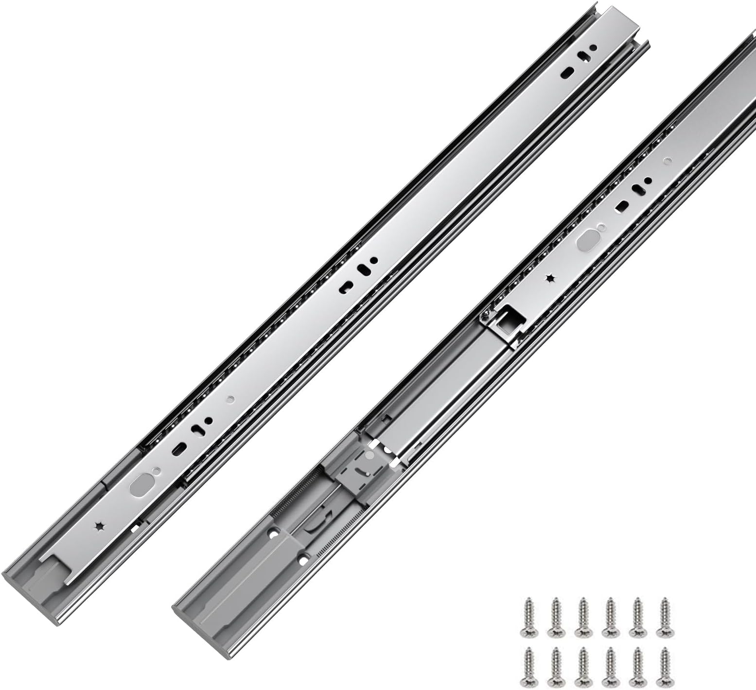 TPLAIE 22 Inch 200lbs Soft Close Heavy Duty Drawer Slides, Side Mount Rails Full Extension Ball