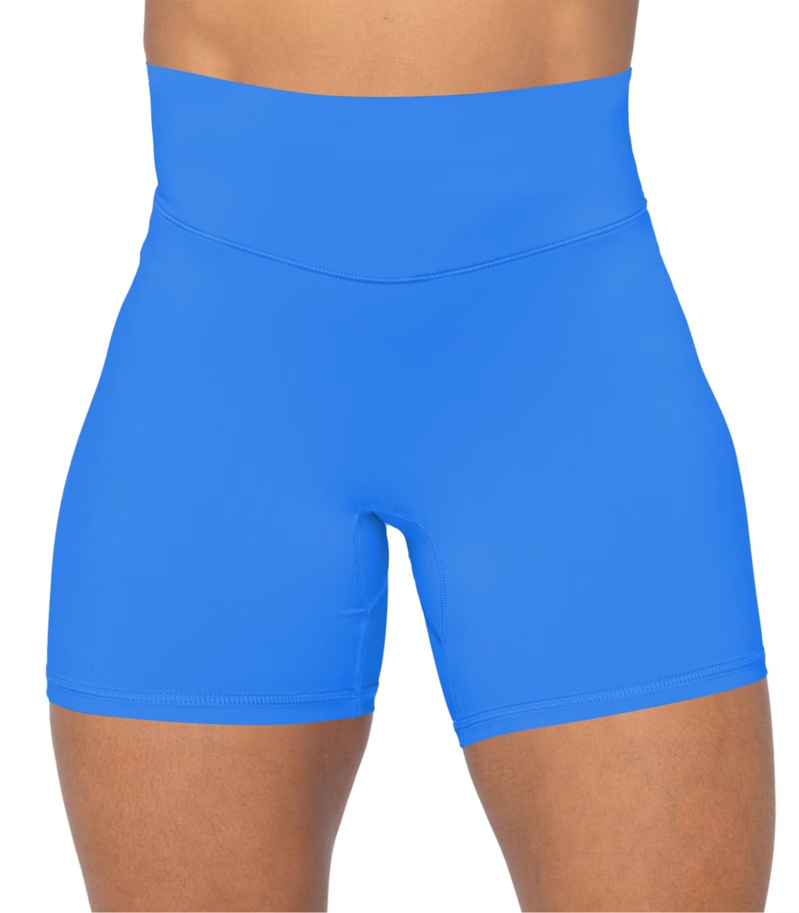 Sunzel No Front Seam High Waist Biker Shorts for Women, Squat Proof Yoga Workout Gym Bike Shorts