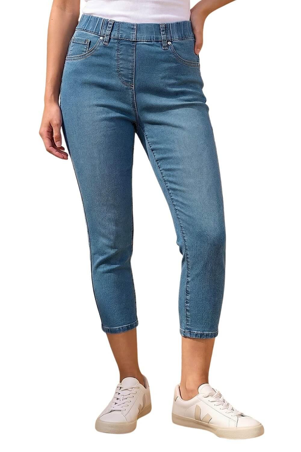 Roman Petite Women's Denim Stretch Crop Jegging Size 8