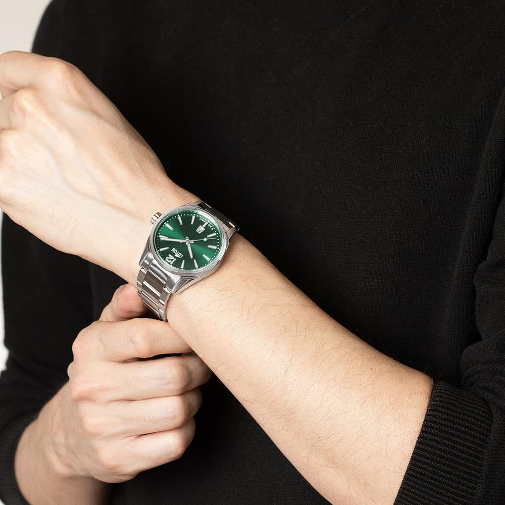 LOTUS Orologio Uomo Analogico Acciaio Inox 316L Argento - Quarzo - Calendario - Vetro Minerale - Impermeabile 10 ATM Classico 18692 Minimalist