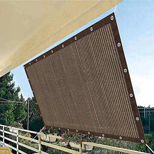 Voile d'ombrage d'extérieur pour jardin résistant UV marron 2x5,5m