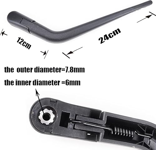 Miniatura 4 de Para Mazda2 Mazda 2 Demio DY 2002-2007, limpiaparabrisas trasero de 14 pulgadas y juego de brazos para parabrisas de ventana de puerta trasera