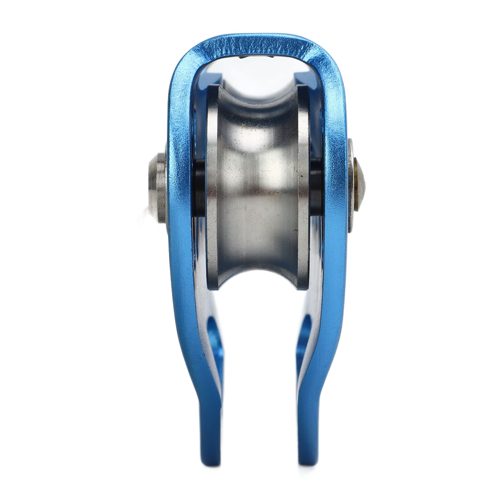 Naroote 30KN Kletterrolle, Langlebige Doppel-Kletter-Zipline-Rolle für Themen-Vergnügungspark, Heben, Kugellager, Mechanische Kraft (BLUE)