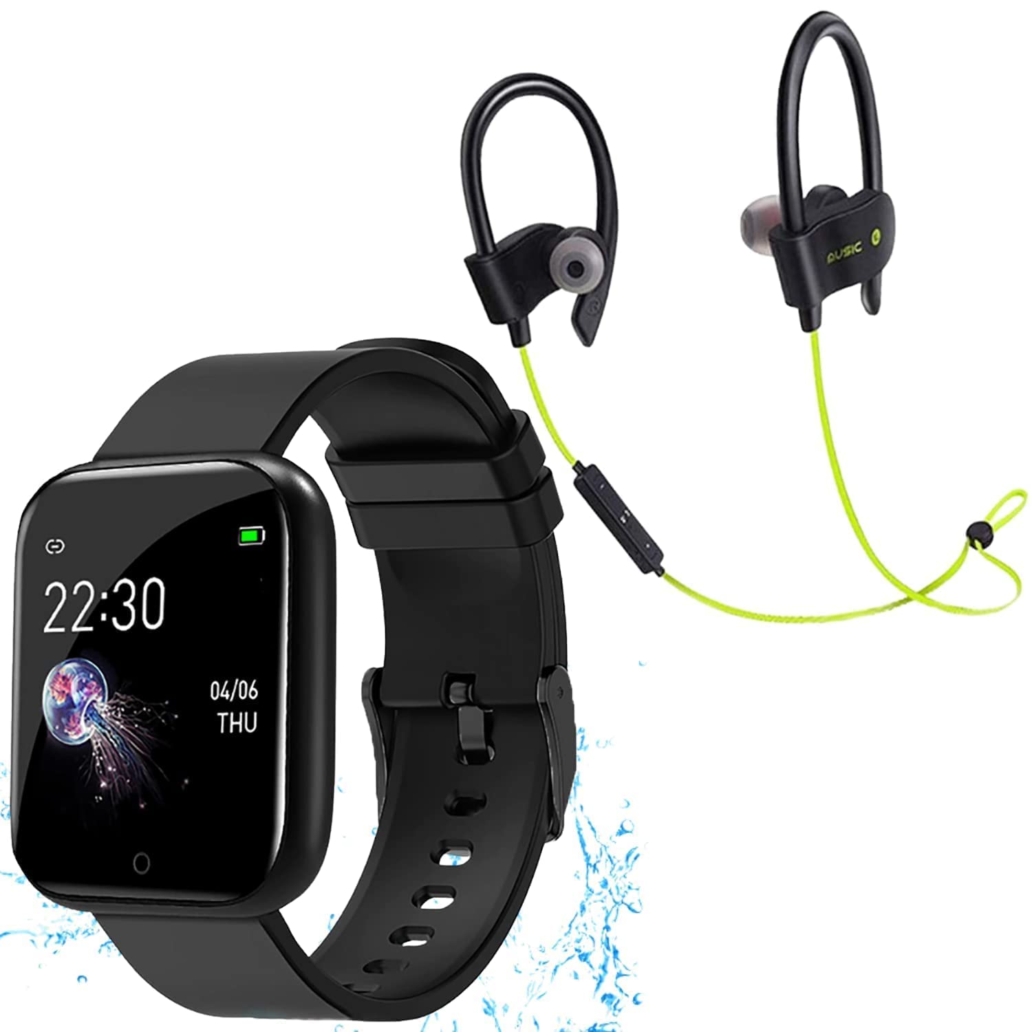 TechKing ( SEASON END OFFER WITH 12 YEARS WARRANTY) Waterproof Smart Watch One Touch Men Women Fitness Tracker Blood Pressure Heart Rate Monitor for Girls & Boys with H15 Wireless Bluetooth Headset Hand-Free Calling, Sweatproof- BLACK (B09RGGGNKG) Amazon Price History, Amazon Price Tracker