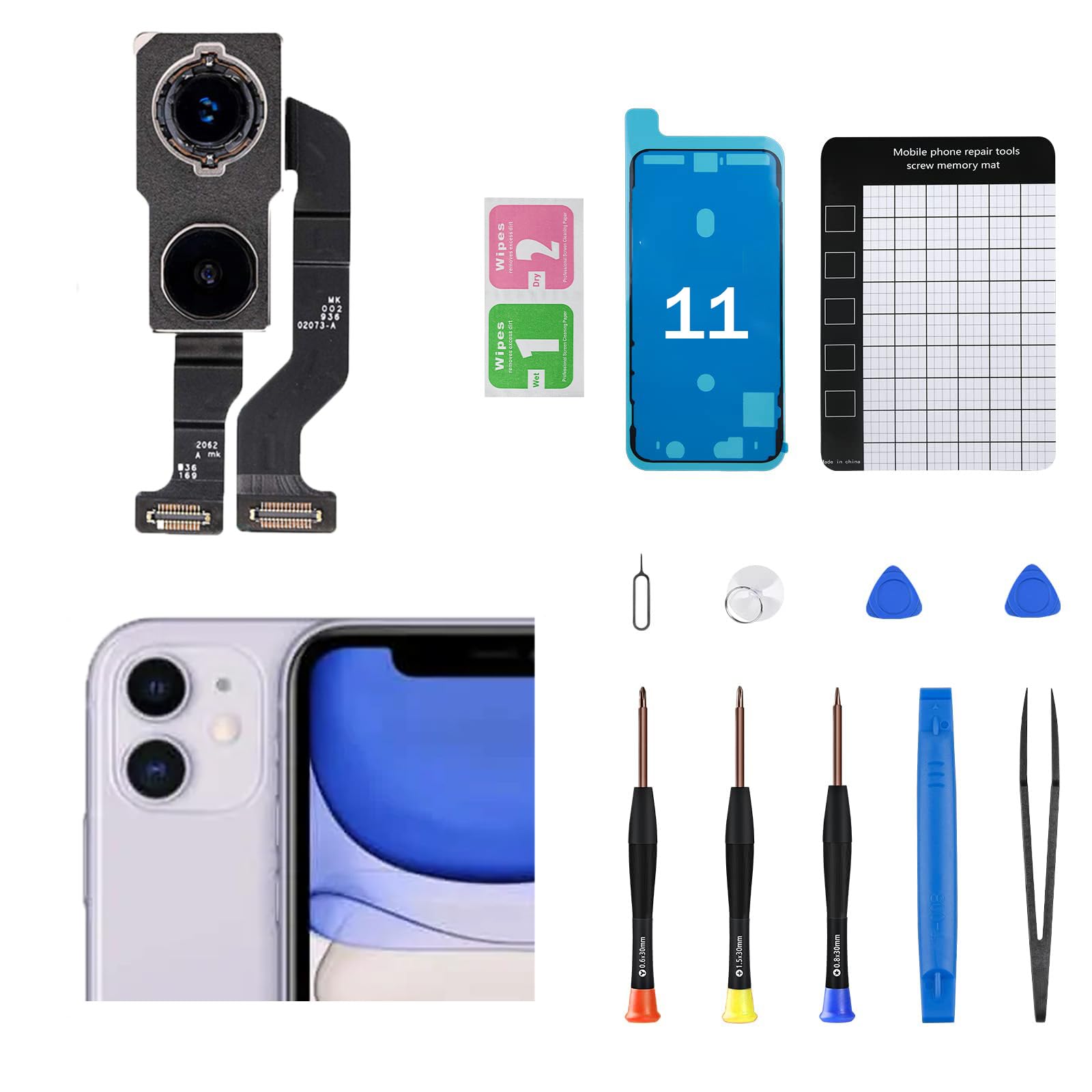 ZHUROUPU Altoparlante di ricambio per iPhone 11 A2221 A2111 A2223, per iPhone 11 2019 6,1 pollici Modulo suoneria altoparlante Buzzer accessorio di montaggio con supporto adesivo e strumenti di ZHUROUPU Altoparlante di ricambio per iPhone 11 A2221 A2111 A2223, per iPhone 11 2019 6,1 pollici Modulo suoneria altoparlante Buzzer accessorio di montaggio con supporto adesivo e strumenti di