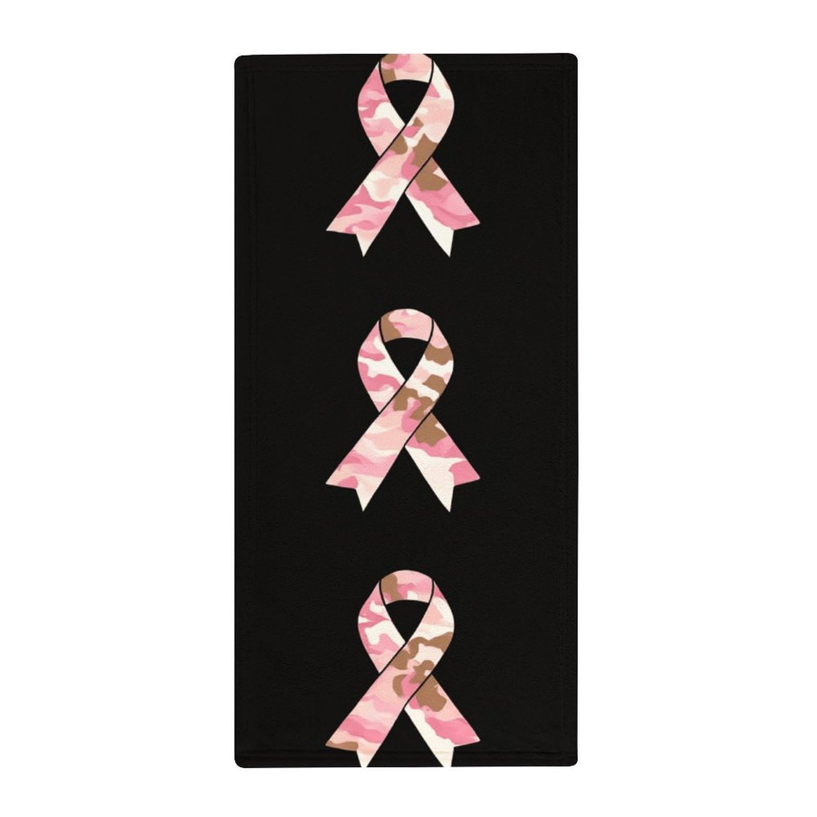 Anceky Luxury Soft Hand Towels, Pink Ribbon Breast Cancer Awareness Ultra Absorbent & Quick Dry Bath Towels for Hotels, Yoga, Gym, Spa & Guest Bathrooms