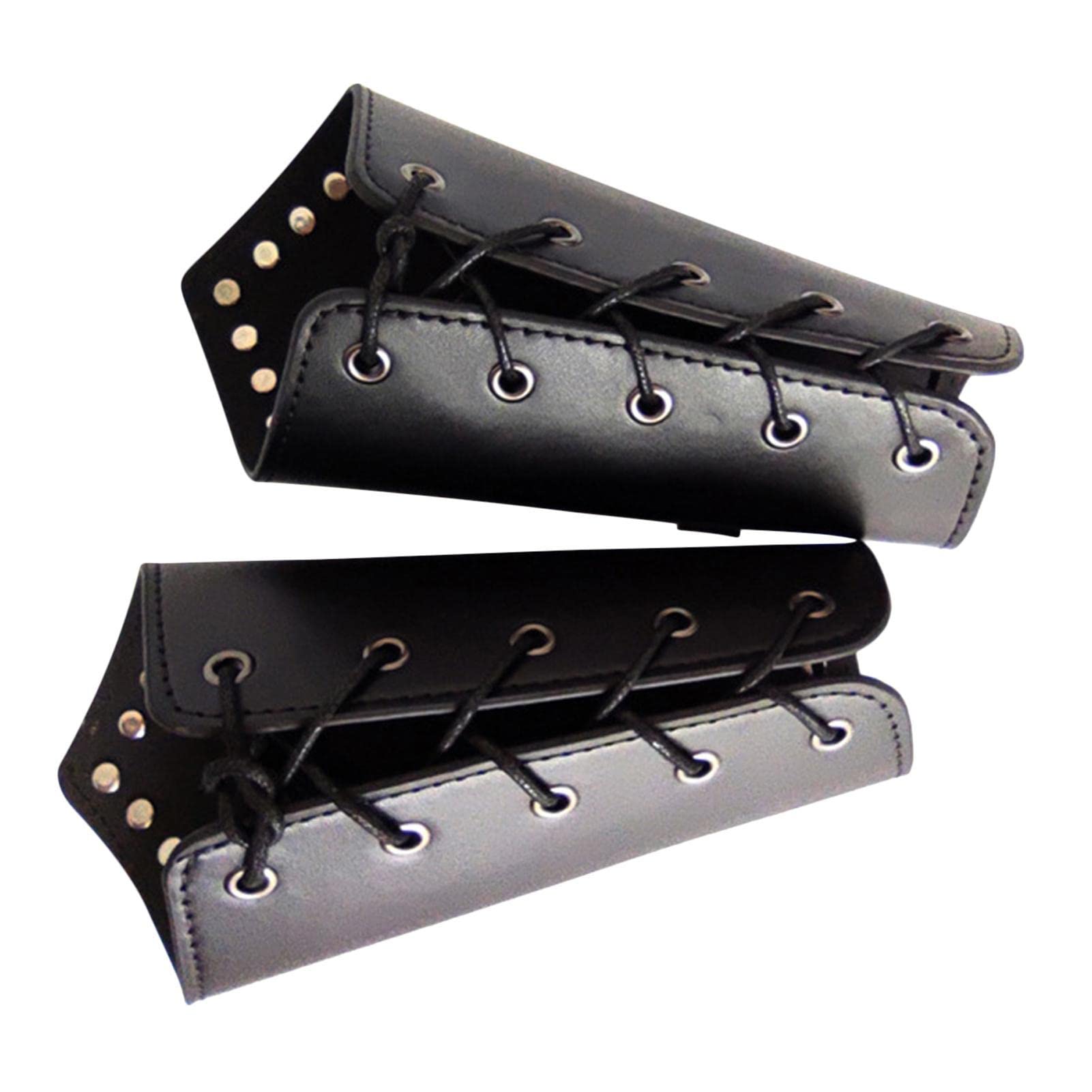 PW TOOLS Brazalete Medieval De Piel Sintética – 2 Brazaletes Ajustables Para Disfraces Vikingos Y Cosplay