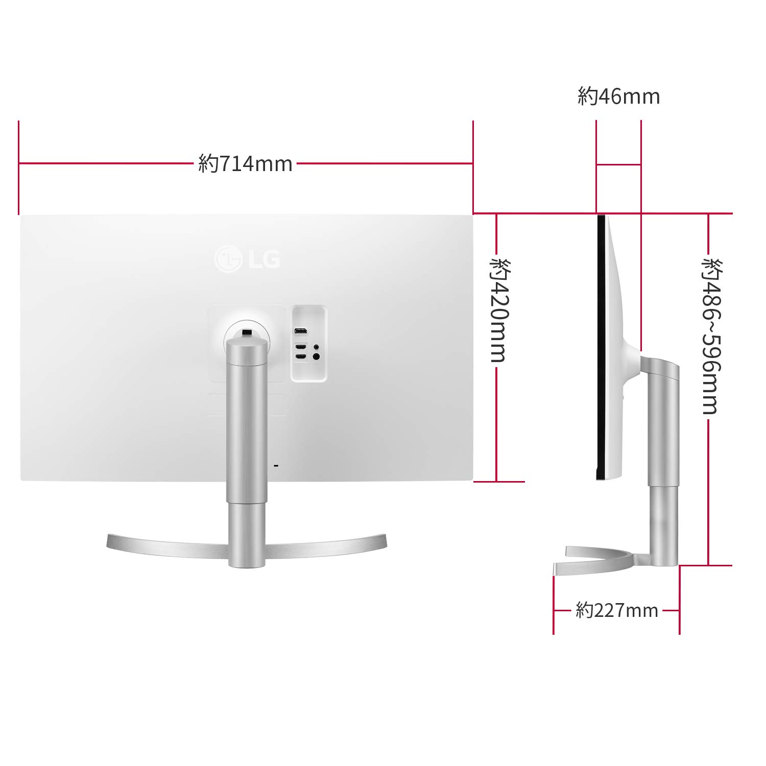 Amazon.co.jp: LG フレームレス モニター ディスプレイ 32UN550-W 31.5 
