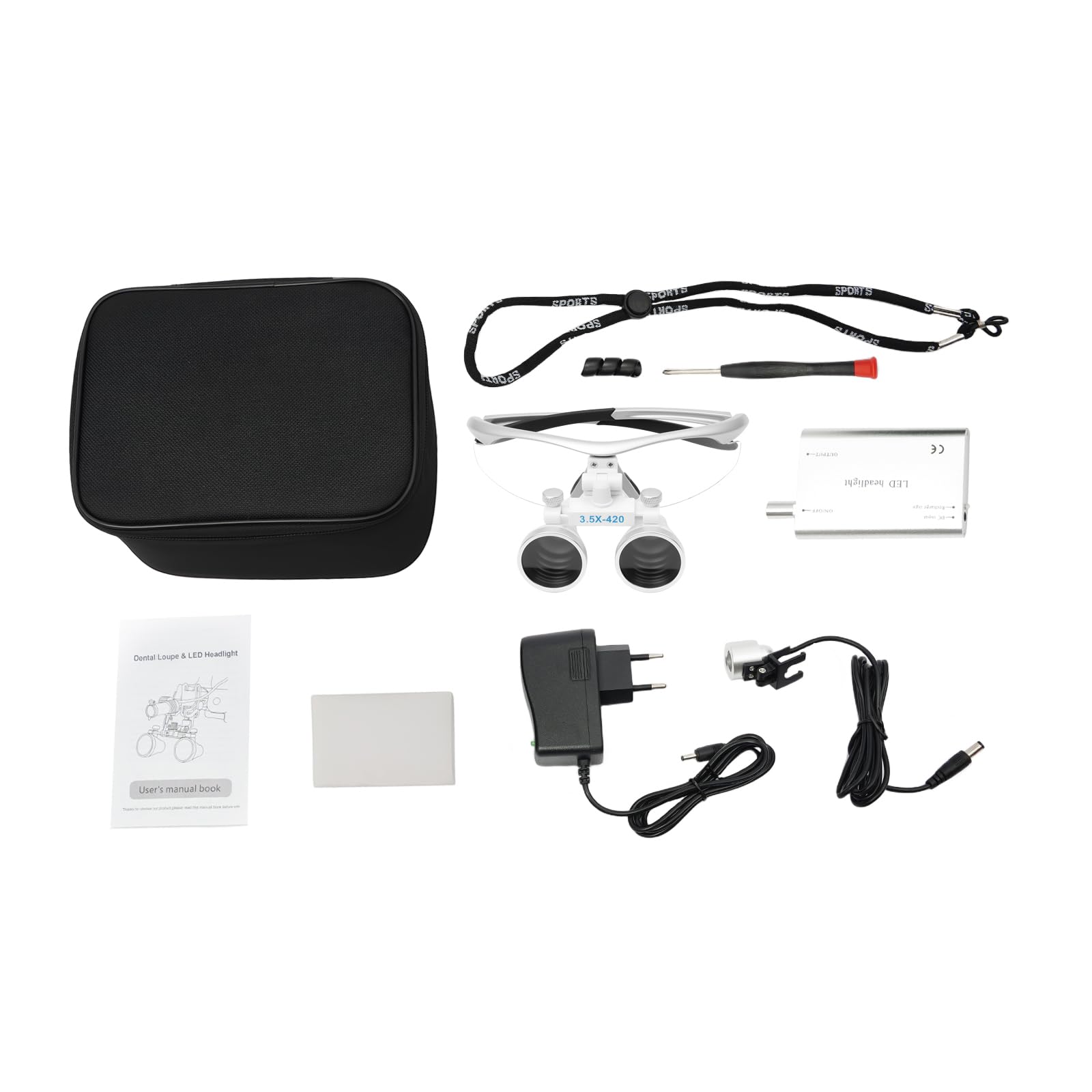 Lente d'ingrandimento 3,5x con illuminazione, lente d'ingrandimento a LED, con ricarica USB, per modellismo, riparazioni, fai da te