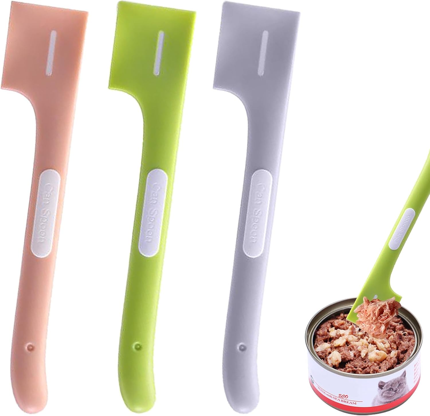 3 Pcs Pet Food Can Spoon Pet Food Mixing Spoons Silicone Food Canned