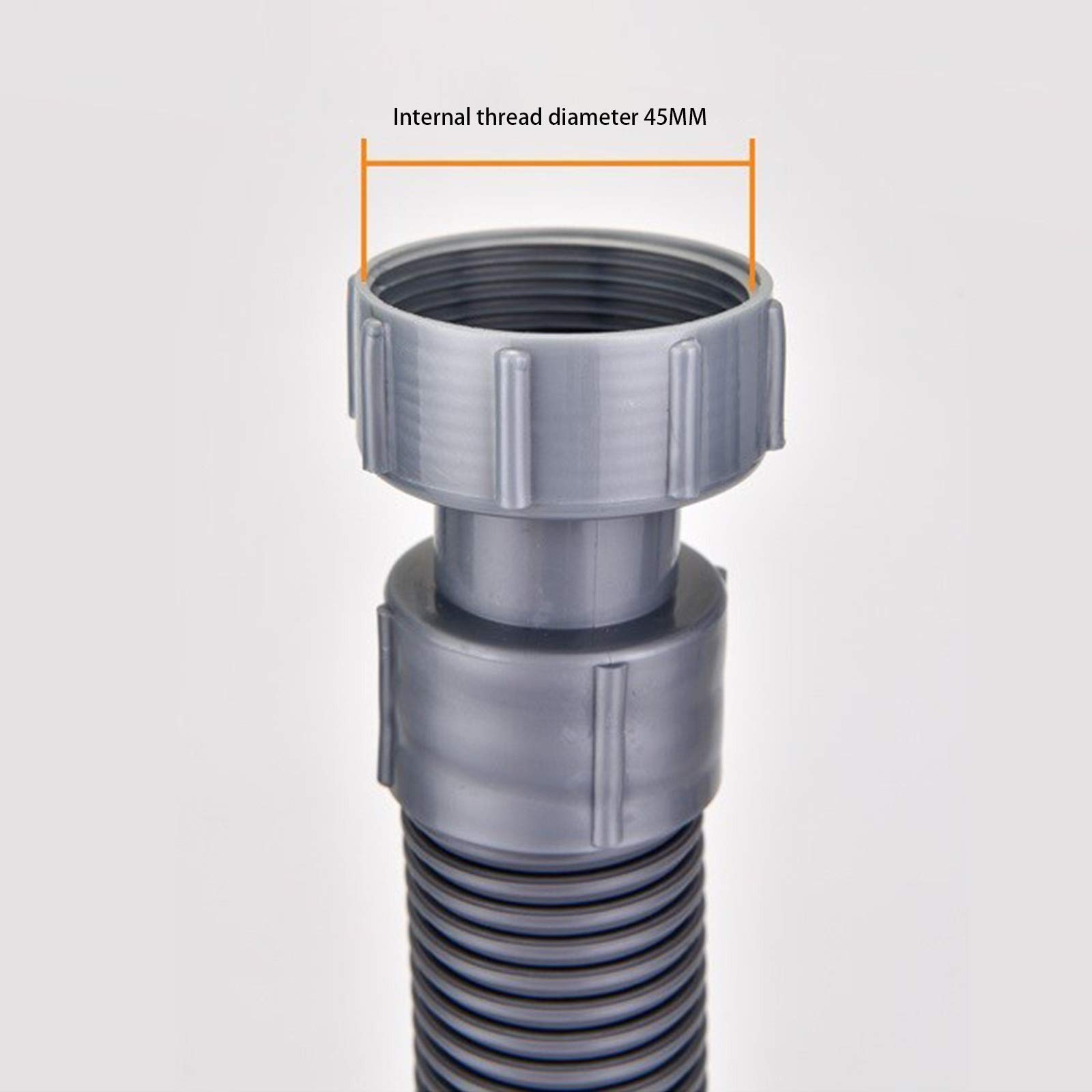 AIGUO Abflussrohr, Waschbecken, Wannen-Abfluss 0,8 M / 1,2 M / 1,5 M / 2m / 3m / 4m, Küchenabflussrohrfittings, Einzel- Und Doppel Sink Sink Sink Sink Ablaufschlauch Verlängerung (Size : 1.2m)