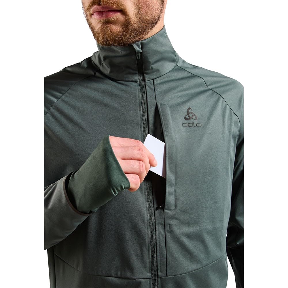 Odlo Zeroweight Pro Warm Reflective Laufjacke Herren oliv - urban chic M