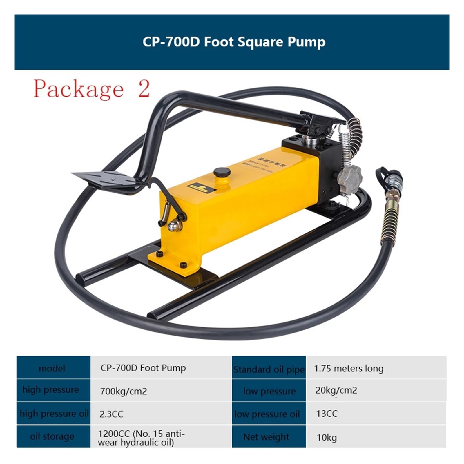 Pinza Crimpatrice, Pompa idraulica manuale CP-700D for pinze idrauliche portatili ， Stazione di pompaggio idraulica ad altissima pressione for utensili di crimpatura Crimpatrice, Multistrato(Package 2