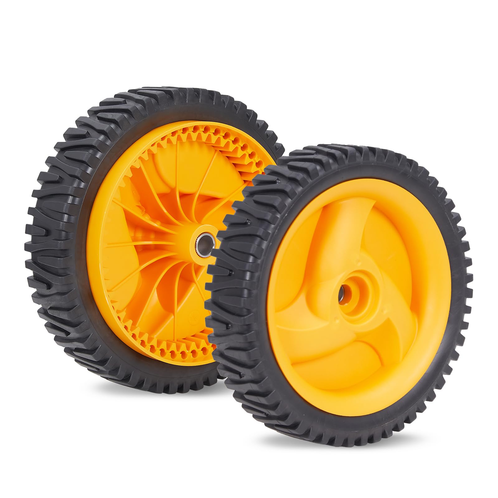 Ruedas para cortacésped para cortacésped Craftsman 194231X460 401274X460 583719501, paquete de 2 ruedas autopropulsadas de 8 pulgadas x 1-3/4 reemplazan AYP amarillo