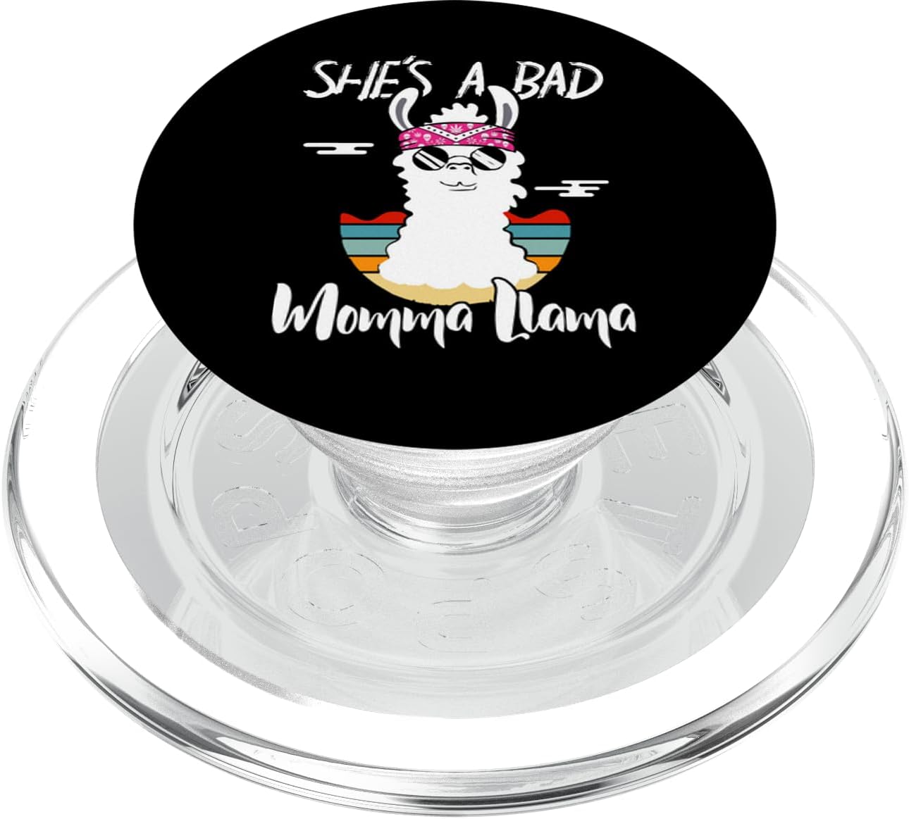 She's a Bad Momma Llama - Mama Funny - Vintage Mom Gift PopSockets MagSafe PopGrip for iPhone