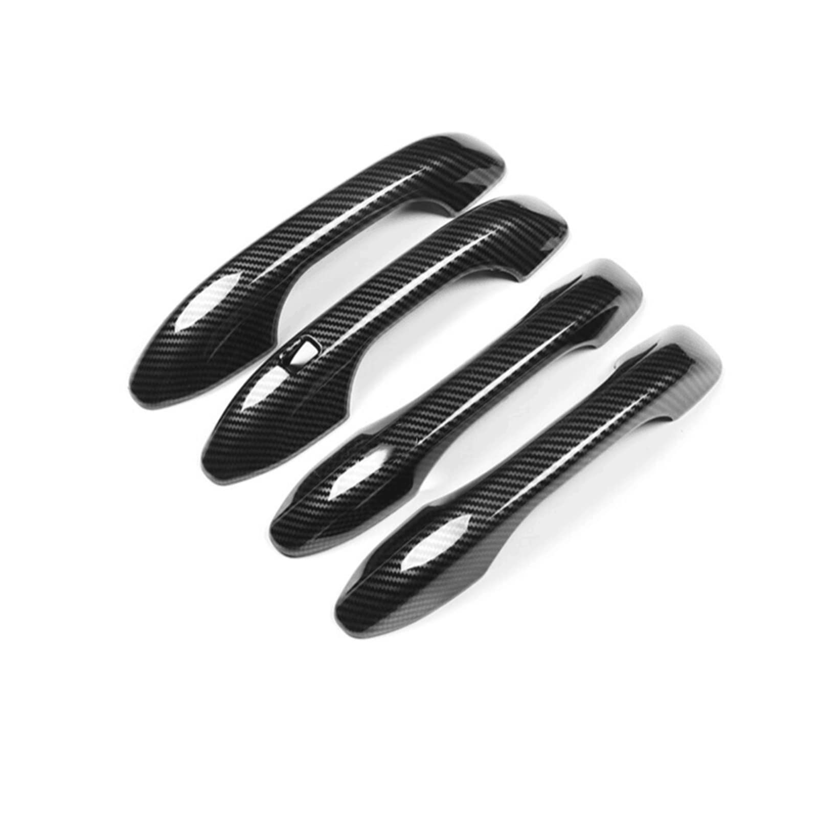 Rinkteea Carbon Fiber Exterior Car Door Handle For Hyundai For Creta Ix25 2020-2022 Molding Catch Overlay Accessories Chrome Car Door Handle Cover(Carbon Fiber)