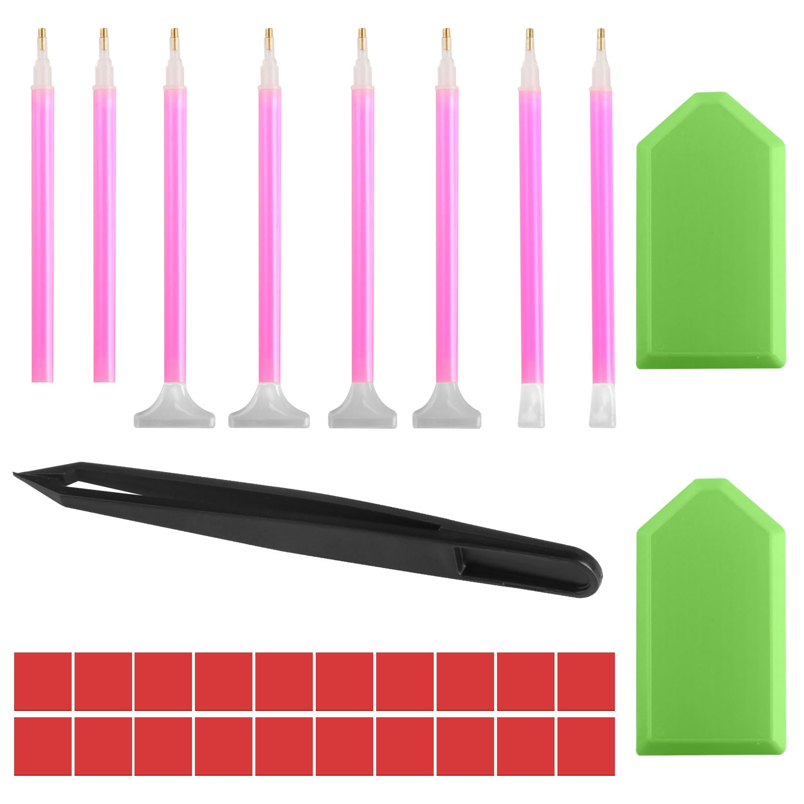 Kit 31 Pièces Pour Peinture Diamant – 8 Stylos, 20 Pâtes Adhésives, 2 Plateaux, 1 Pince - 7