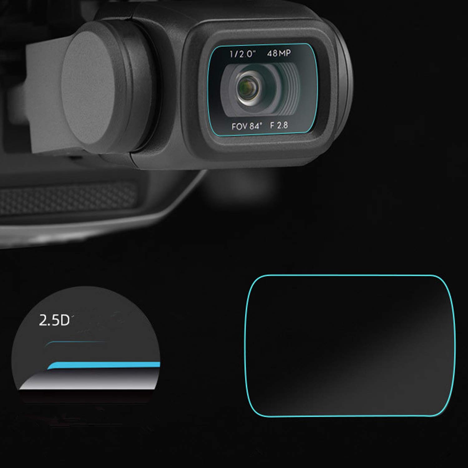 Pellicola proteggi schermo in vetro temperato 9H per telecomando DJI RC Pro (droni DJI Mavic 2 Pro/Zoom/Mavic 3) - Maison Du Drone