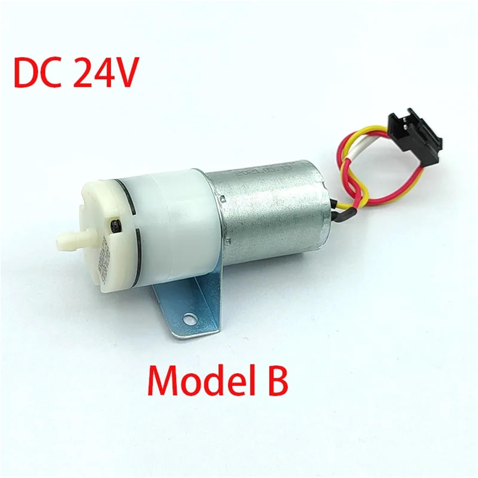 Elektrische Luftpumpe mit Mini-Motor 370, 12 V/24 V, Mikro-Membran, für Aquarium, Aquarium, Blutmonitor mit Halterung (Modell B (24 V))