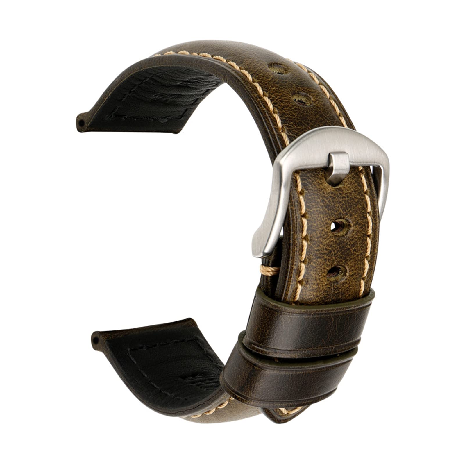 Bracelet montre en cuir vintage 18mm 20mm 22mm 24mm 26mm pour homme