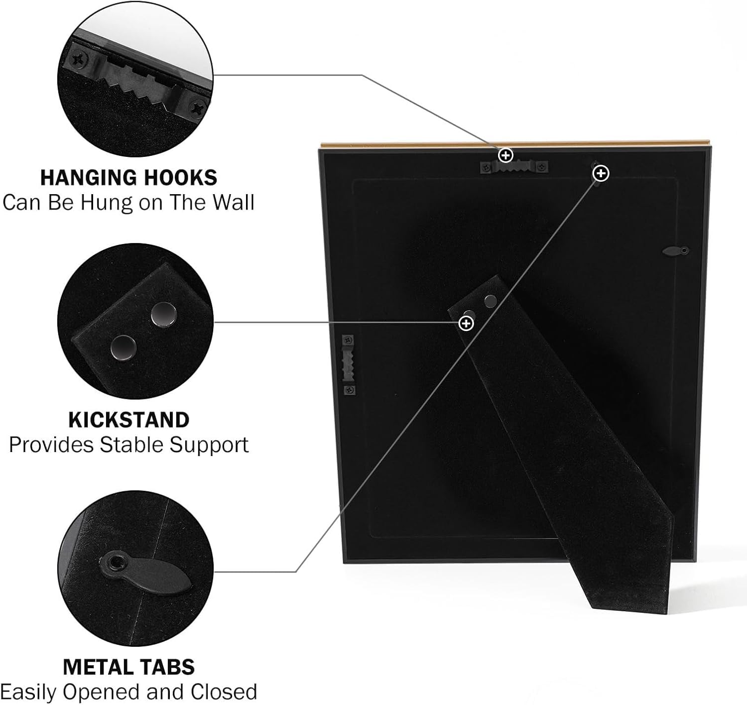 MIEVU 8×10 Picture Frame Gold Bulk- 6PCS Vintage Picture Frames for Wall Hanging And Tabletop Display, Ornate Photo Frame for Poster, 8x10 Gold Frames of 6