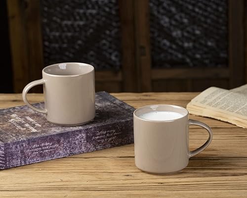 Miniatura 6 de famiware Nebula - Taza de café de 4 piezas, tazas de catering de 14 onzas con asa para café, té, cacao, leche, marrón canela