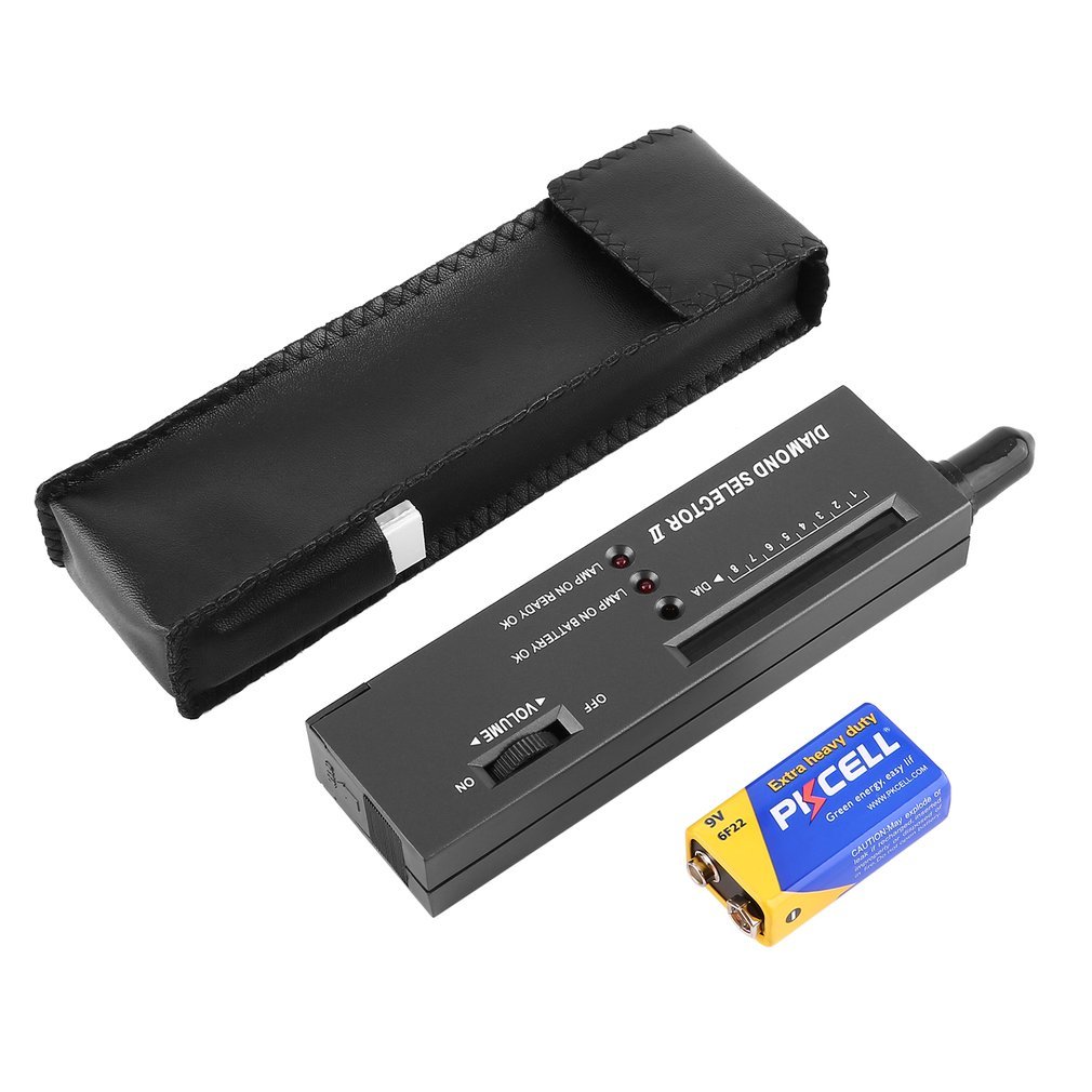 High Accuracy Professional Jeweler Diamond Tester Selector Gemstone Tool Gems Jewelry Test Tool for Novice and Expert Jewelry Diamond Selector II Tester with Battery & Case