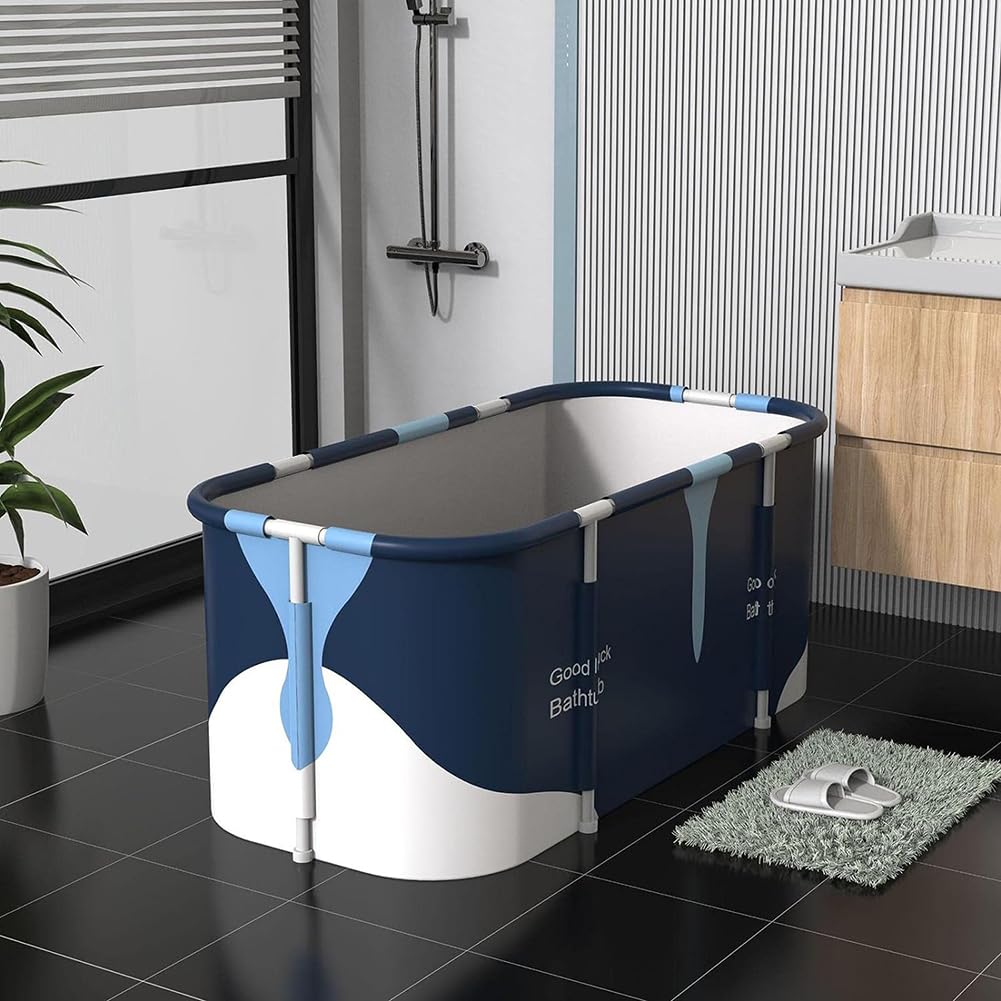 Portable Foldable Bathtub – 27.6" X 25.6" Insulated Tub With Quick Drainage, Sponge Cushion For Adults (Indoor & Outdoor Use)