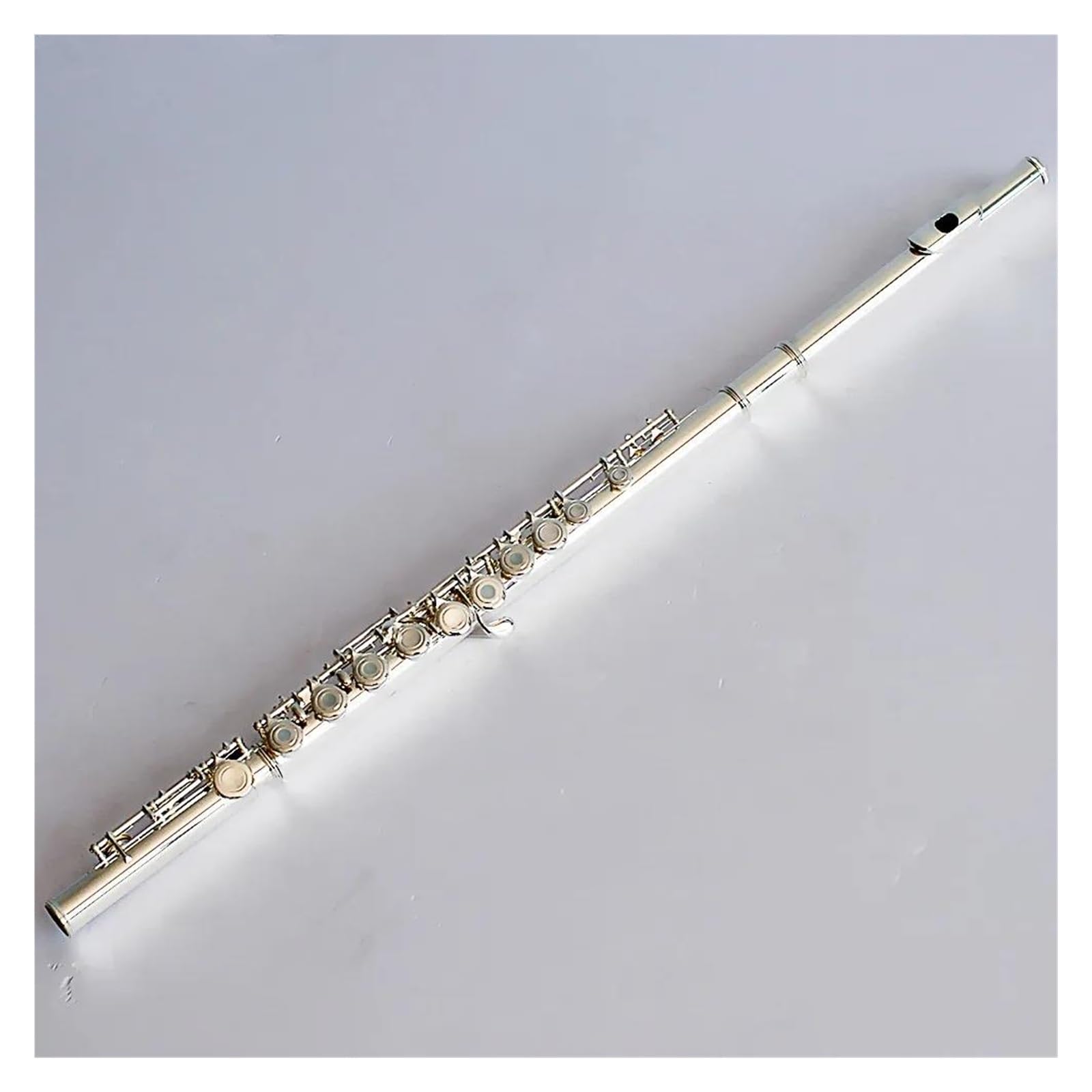 flet prosty Posrebrzany 16-otworowy flet otwarty C z płóciennym etui Instrument dęty drewniany