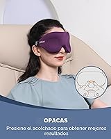 Vista 4 de MZOO - Máscara de dormir de lujo para hombres y mujeres que duermen de lado, máscara de dormir 3D sin presión en los ojos, diseño patentado