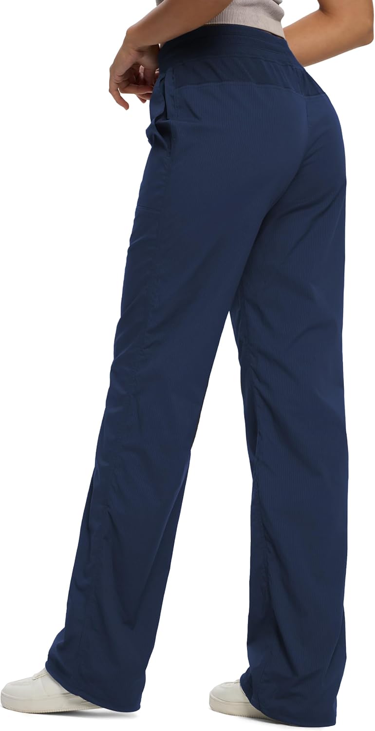 SEVEGO Women's 30"/32"/34"/36" Tall Inseam Lightweight Dance Studio Pants Ruched Workout Athletic Casual Pants - Image 2