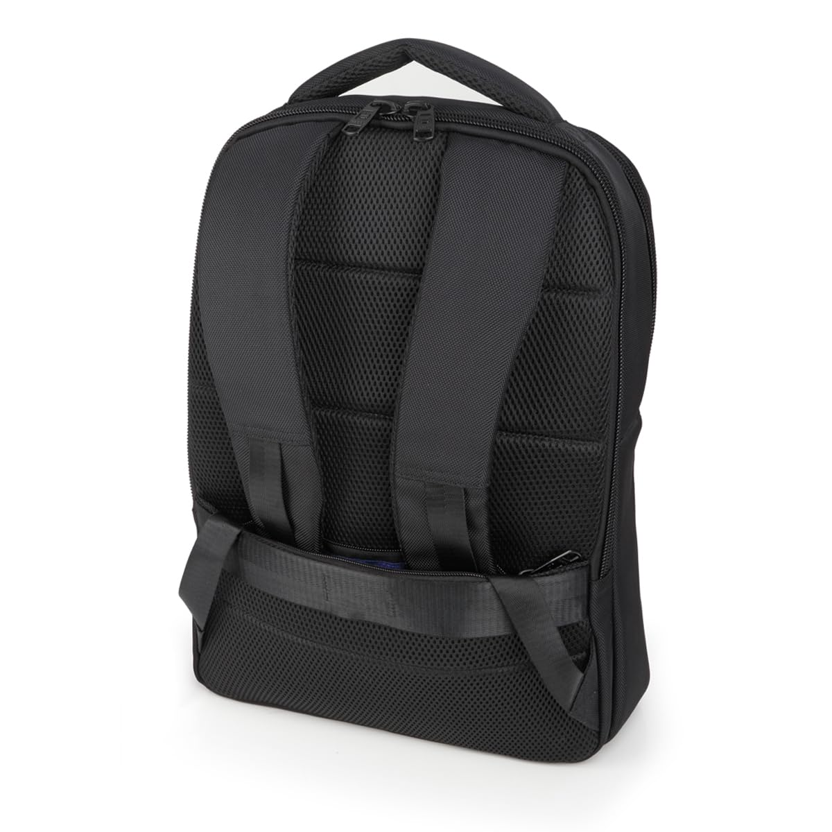 Gabol - Mochila para Portátil 15,6" Pixel 31x43x12 cm - Capacidad 14L - 2 Compartimentos y Acople a Maleta - Diseño Español en Poliéster Resinado y Material Libre de PVC - Negro