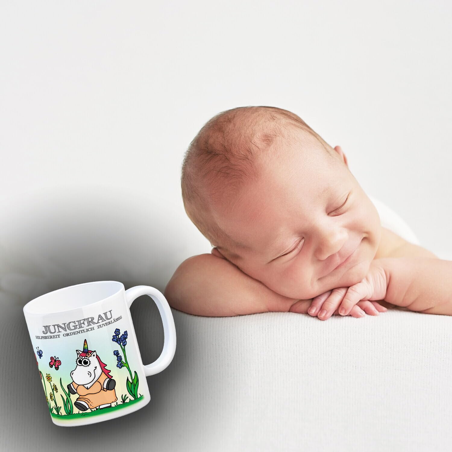 Honeycorns Kaffeebecher Sternzeichen Jungfrau – Lustige Einhorn-Tasse Für Geburtstag & Büro