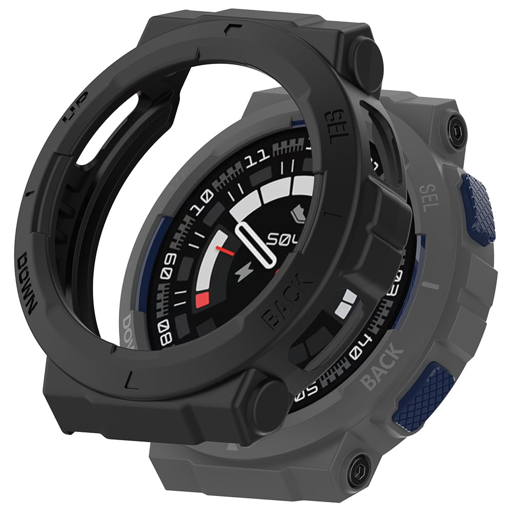 Funda para Amazfit Active Edge（A2212）, Cubierta Completa Protector de Pantalla Carcasa Protectora Transparente Suave TPU Silicona Caso Anti-Arañazos Case Cover