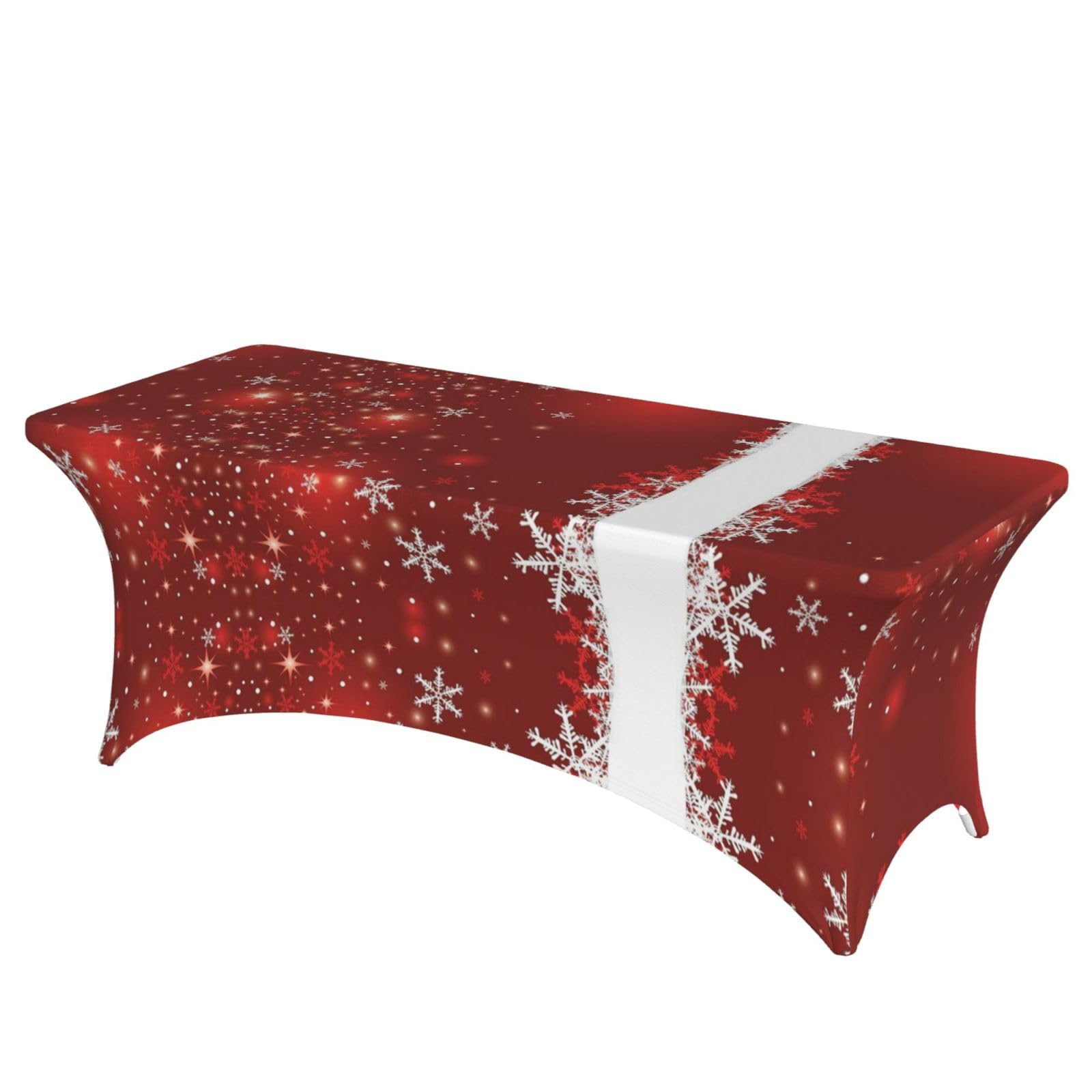 ERCgad Christmas Print Rectangular Tablecloth Dining Banquet Party Events Home Celebration Table Cover